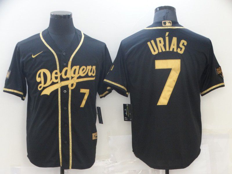 Men Los Angeles Dodgers 7 Urias Black Game Nike MLB Jerseys
